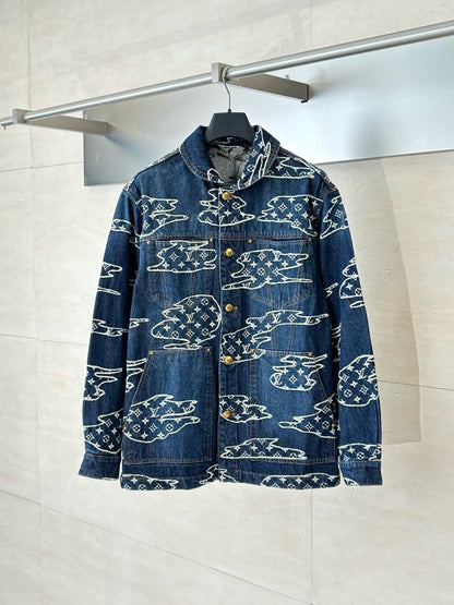 Blouson workwear Monogram en denim Lv