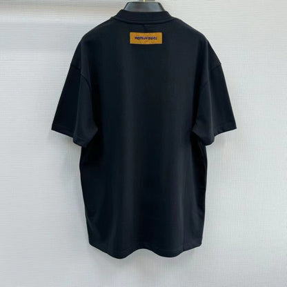 Embroidered signature cotton T-shirt