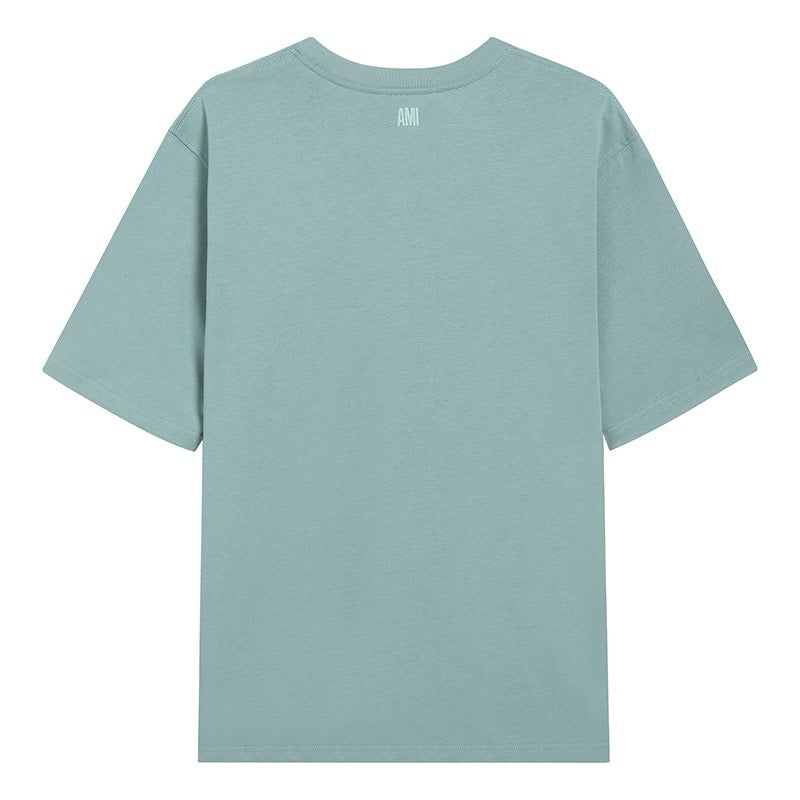 T-shirt pastels à petit logo ami de cœur vert foncé
