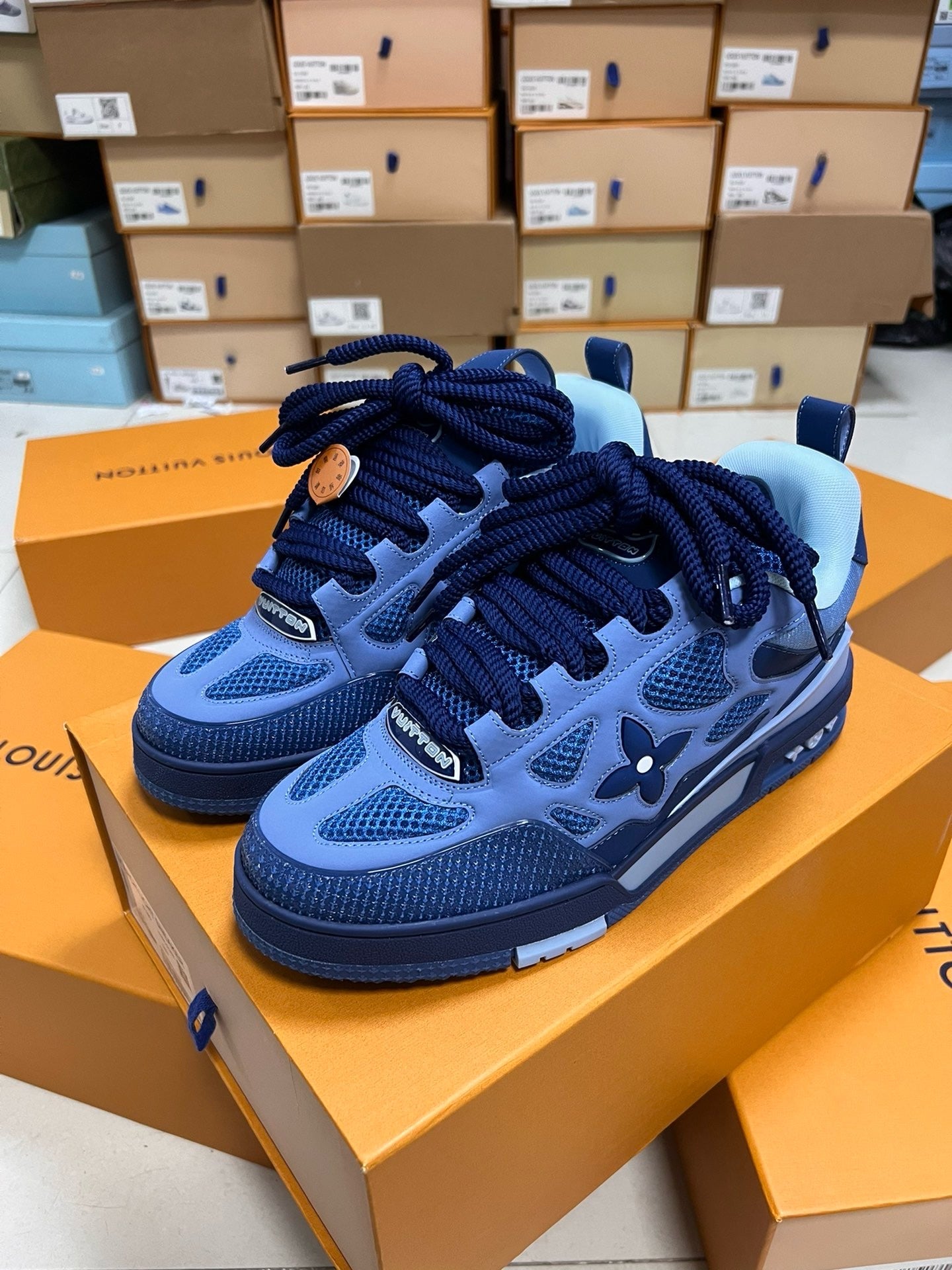 Sneakers Lv Skate bleu  10/10 facture