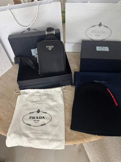 Sacoche Prd Brique Saffiano 10/10 📦🚚⚡️