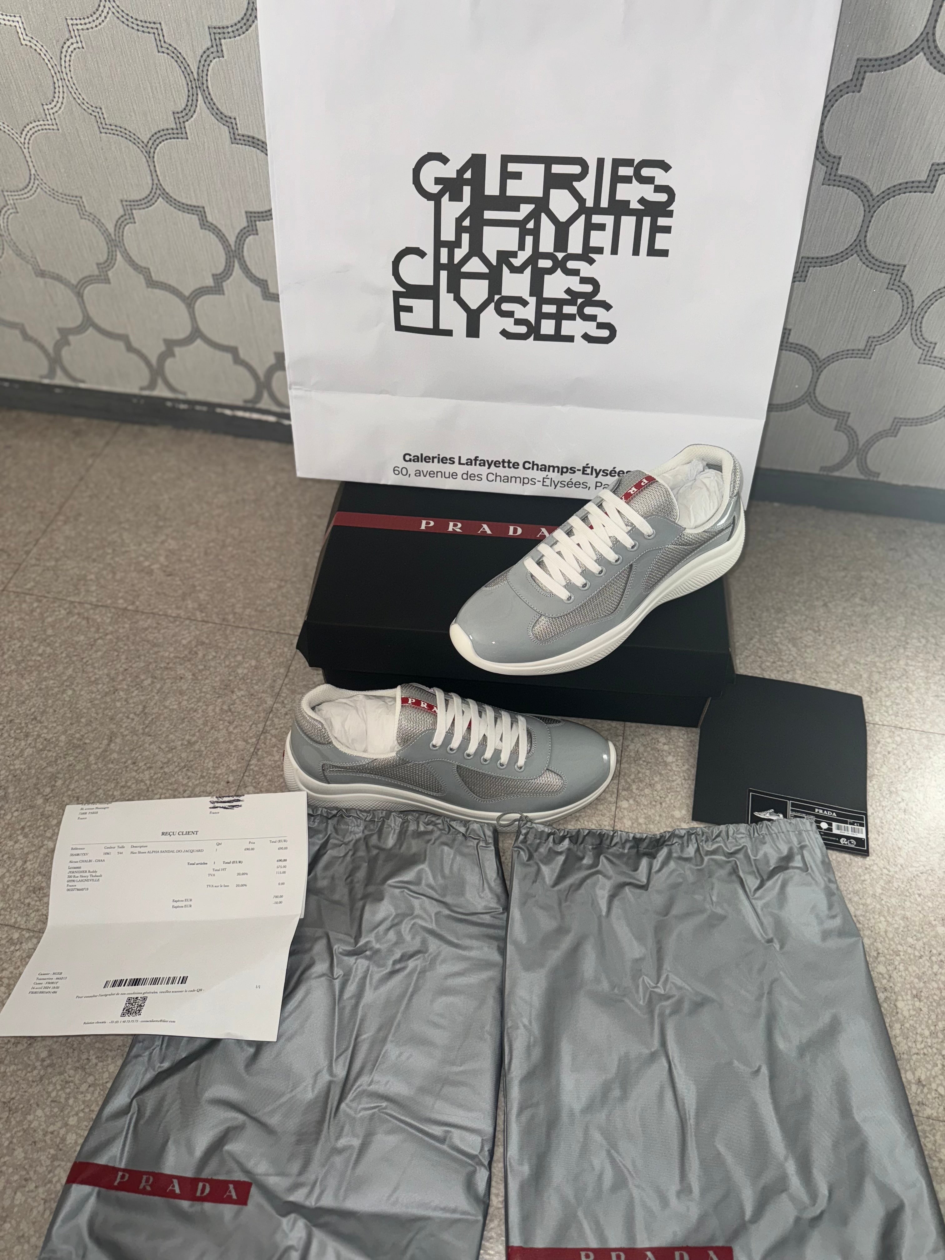 Sneakers Prd America ´ s Cup  tissu bike lisse grey