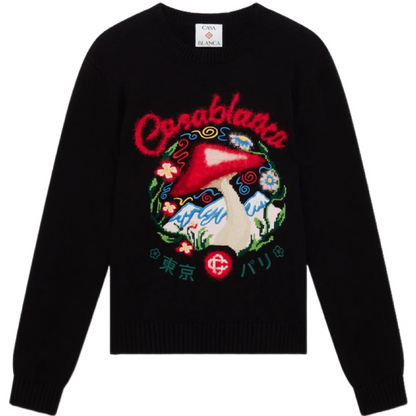 COTTON EMBROIDERED MUSHROOM JUMPER CAS