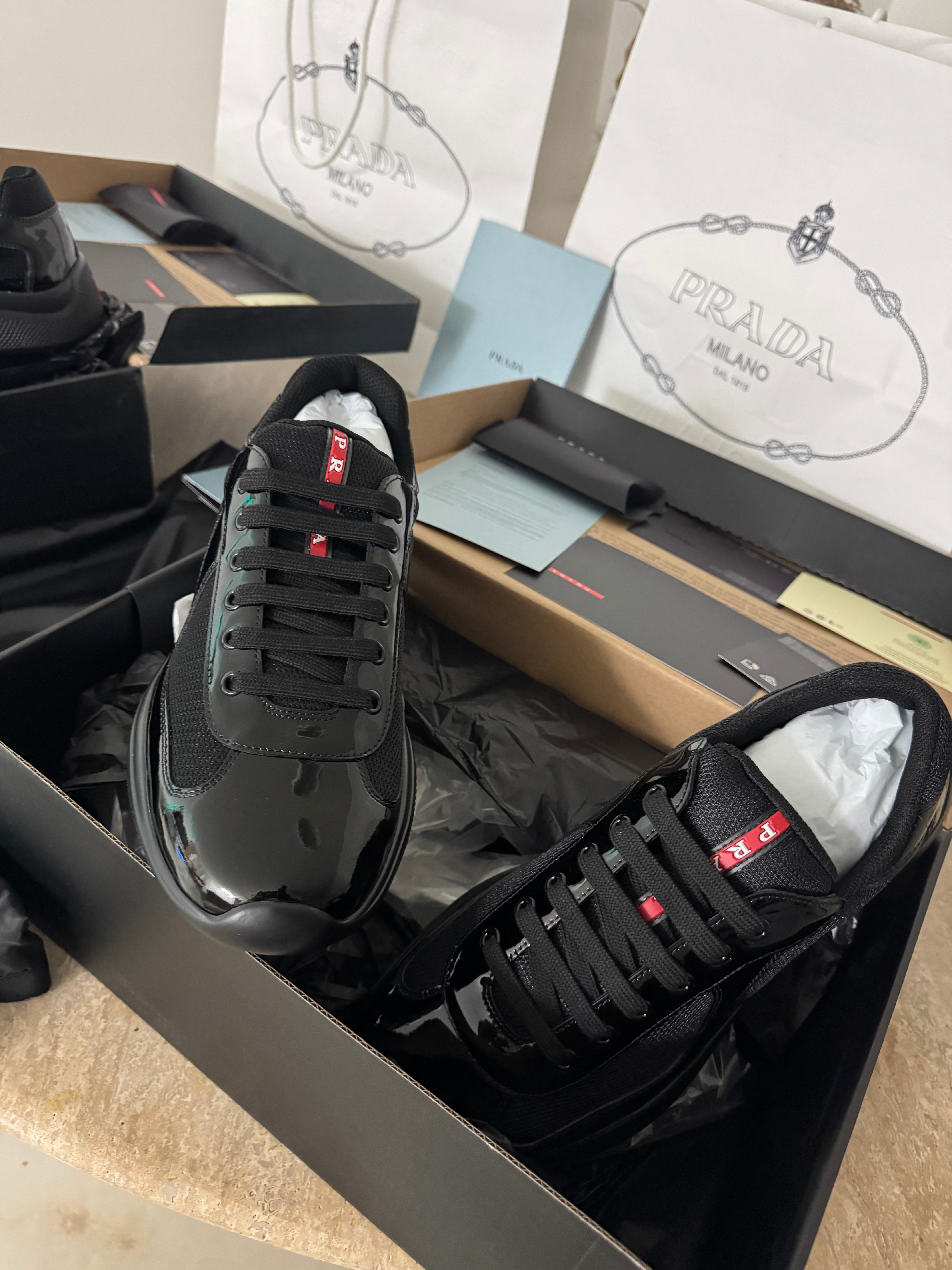 Sneakers Prd America ´ s Cup  tissu bike lisse black 10/10 V3S 📦⚡️🚚