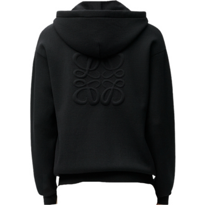 Sweatshirt à capuche zippé Anagram en laine Loew