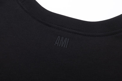 T-shirt noir à logo ami de cœur noir