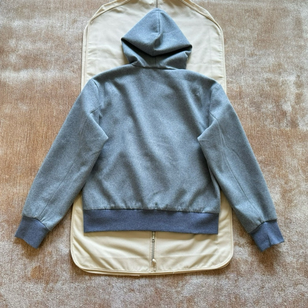 Lv Blouson à capuche habillé en laine technique