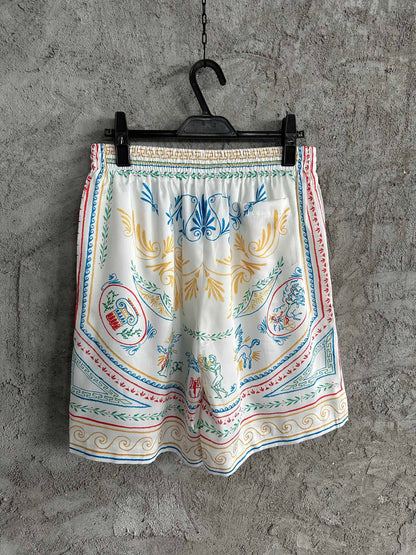 CHEMISE CASA CUBAN COLLAR SILK ENSEMBLE