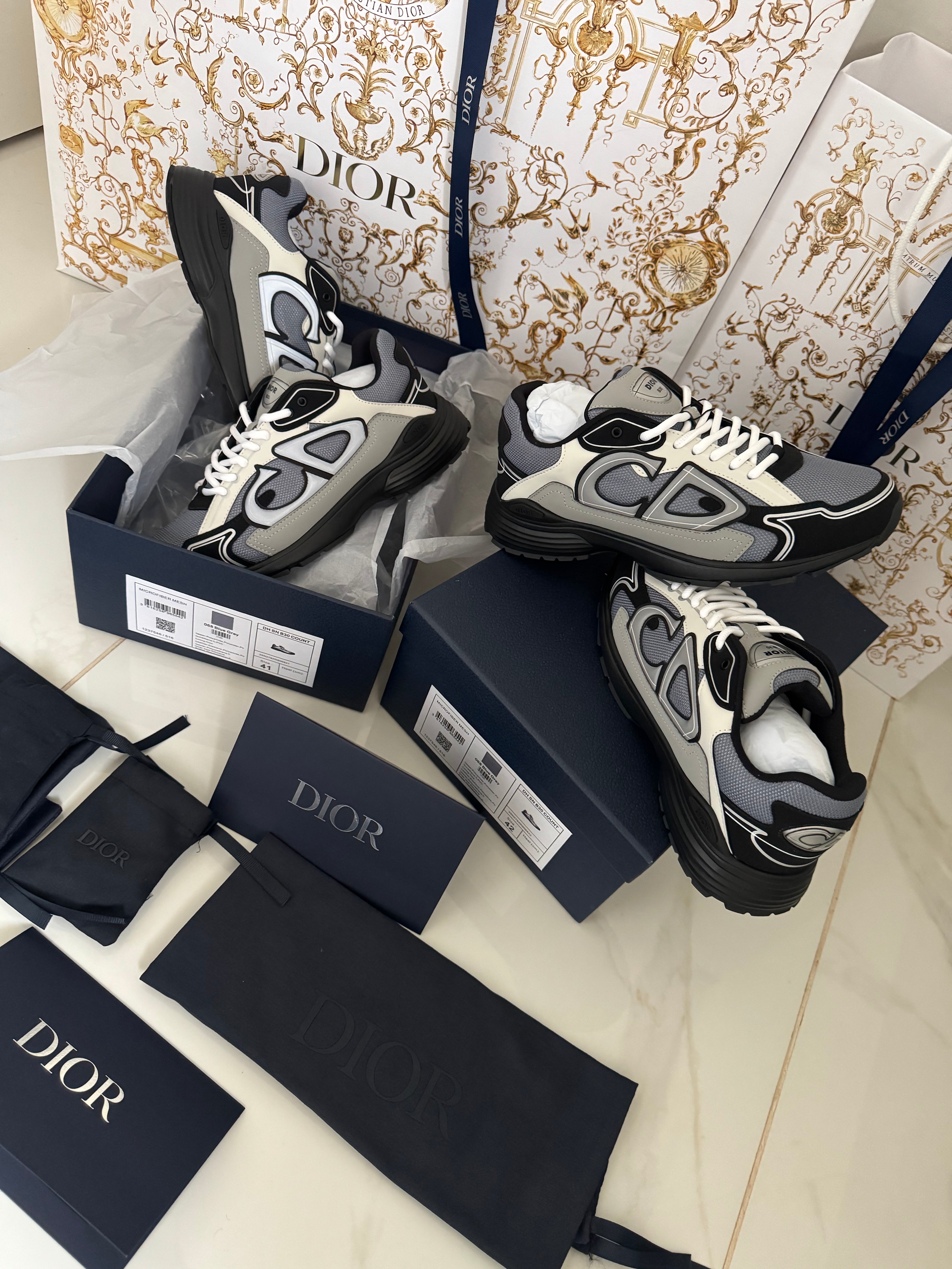 SNEAKERS B30 V3S VERSION BIEN LISSE GRIS BLANC RÉFLECTIVE RÉACTION CORRECTES   FACTURE PACKAGING COMPLET