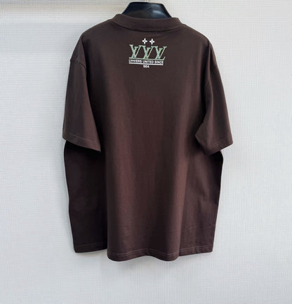 Tee-shirt lv délavé ornementé en coton