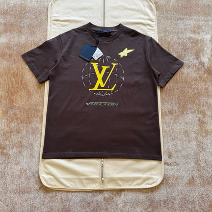 Tee-shirt lv délavé ornementé en coton