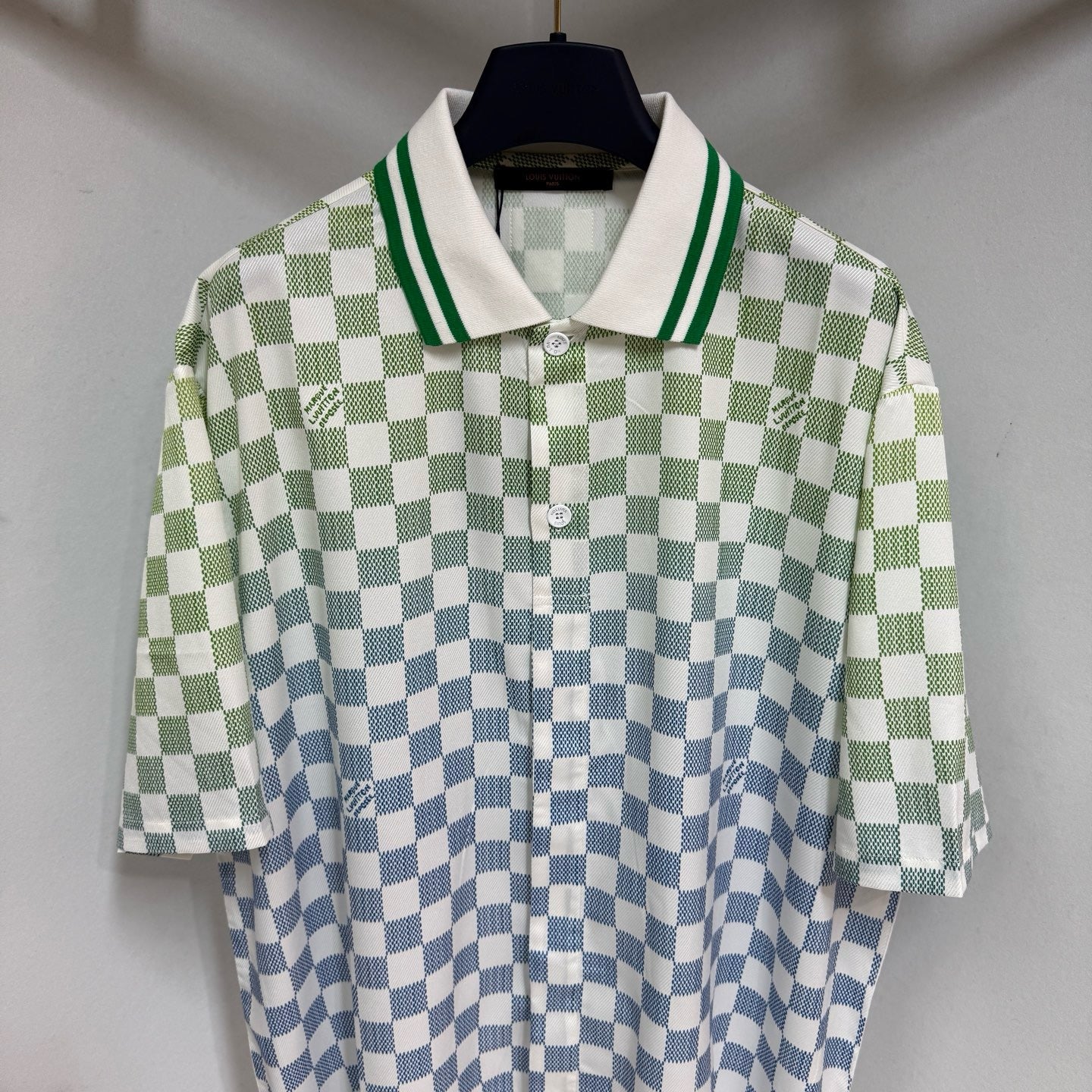 Ensemble imprimé Damier Gradient en soie