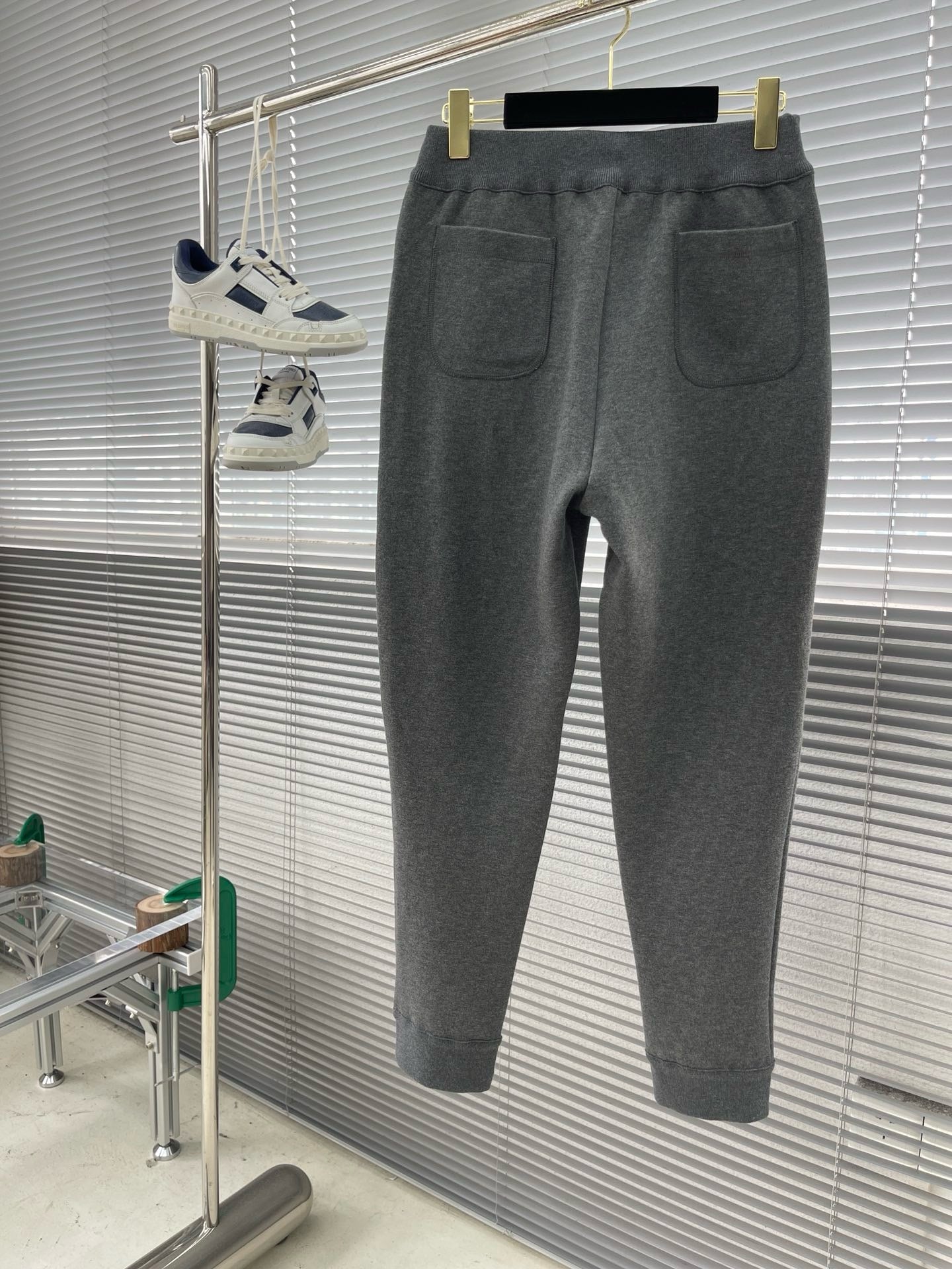 survêtement à capuche CDMaille de coton et cachemire gris