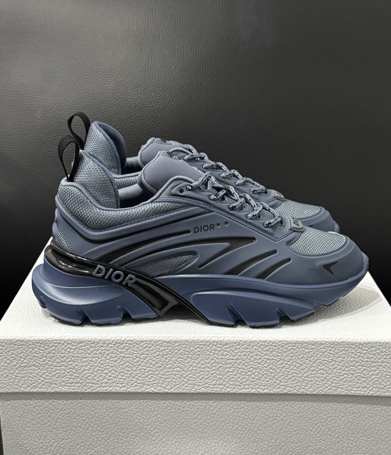 Sneaker B44 Blade Maille technique bleue et tissu technique bleu