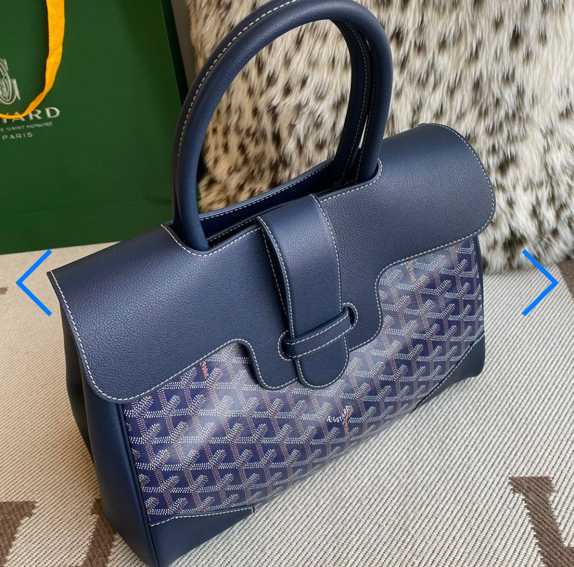 Sac cabas Saigon Blue navy facture