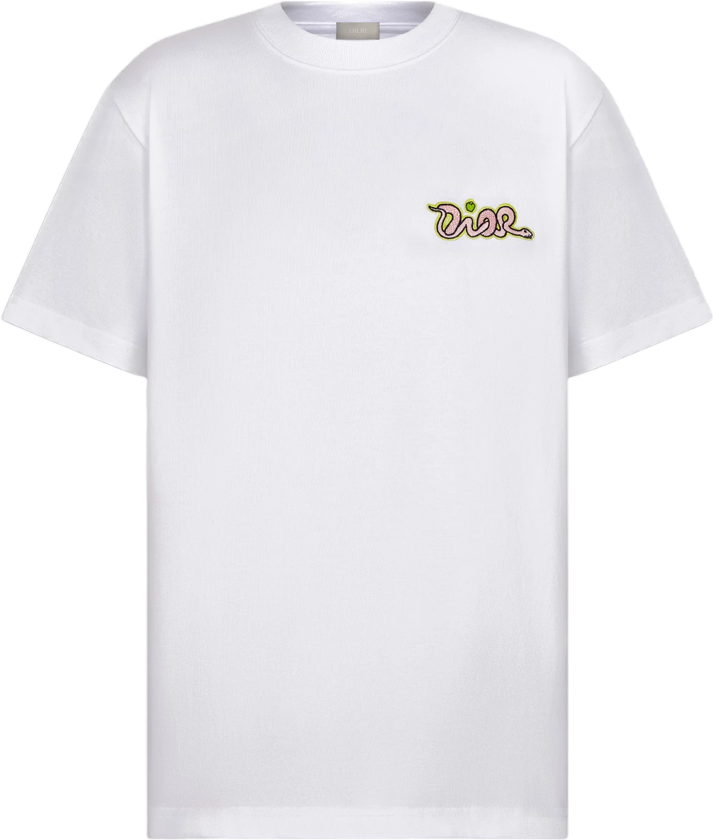 T-shirt CD AND KAWS, coupe relax Jersey de coton blanc 10/10