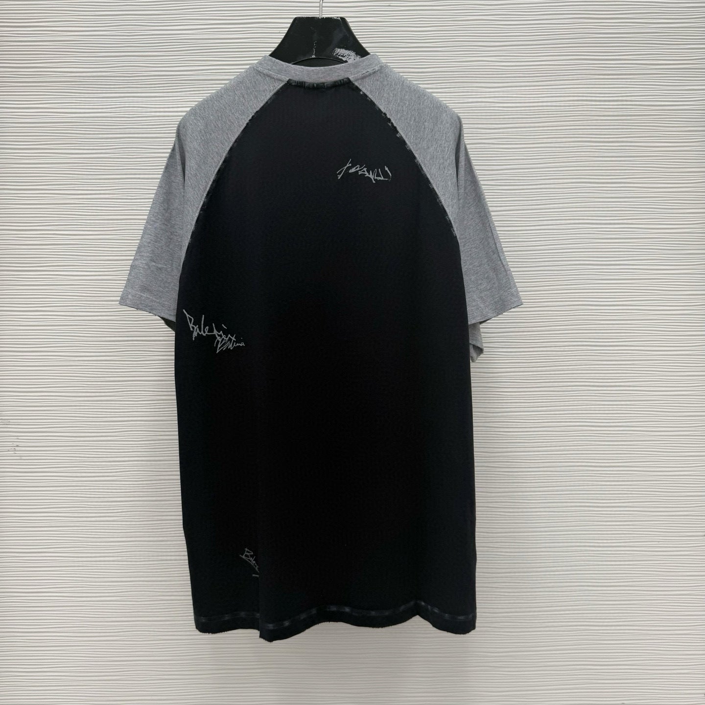 T-SHIRT À MANCHES RAGLAN BANANA OVERSIZE POUR HOMME EN BLANC EFFET SALI/BLEU BLCG