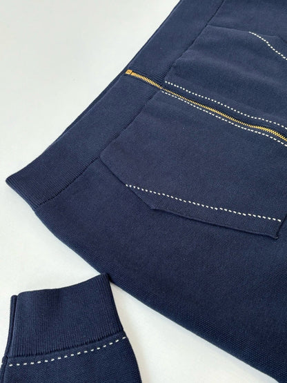 Sweat capuche motif Zippee Intarsia Lv 10/10 📦⚡️🚚 bleu nuit