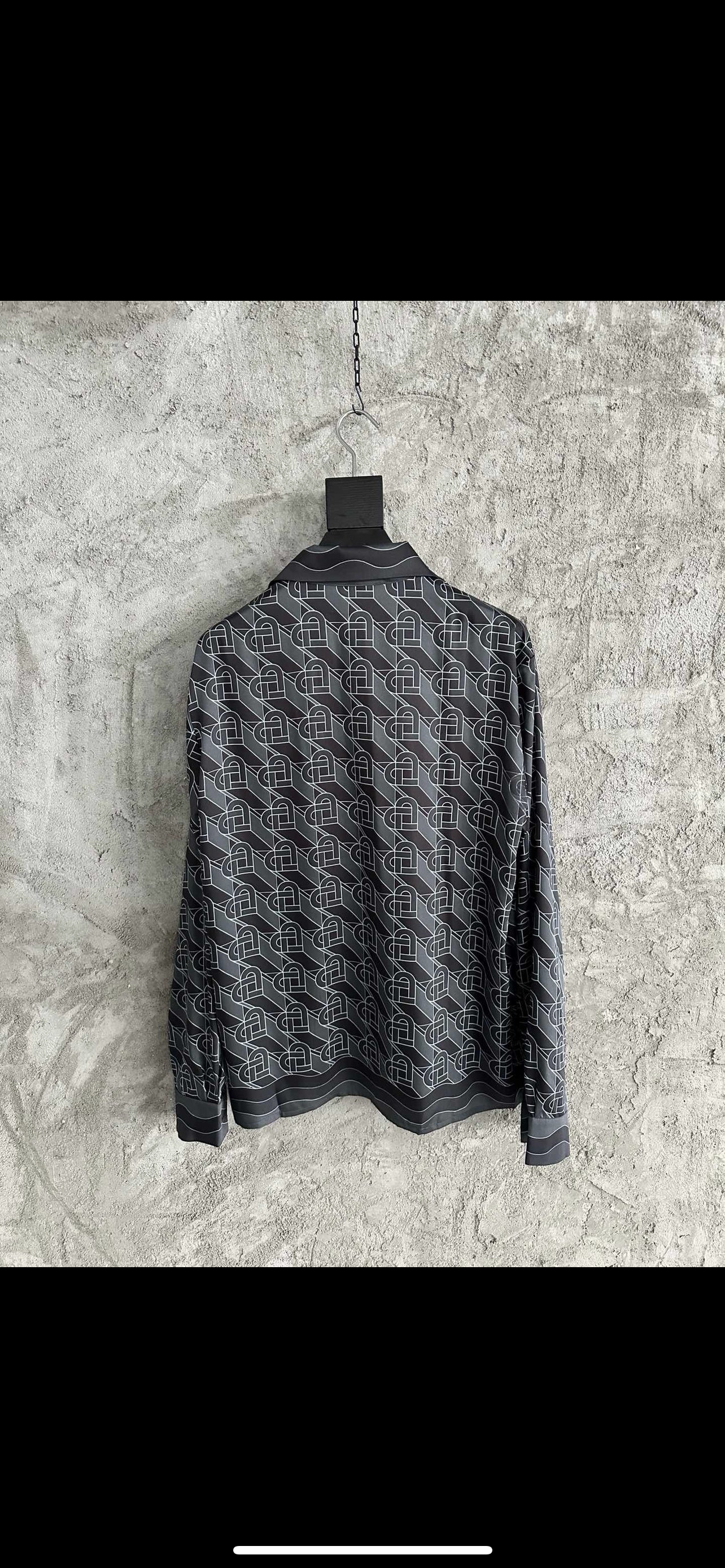 Casa B black silk shirt/pants