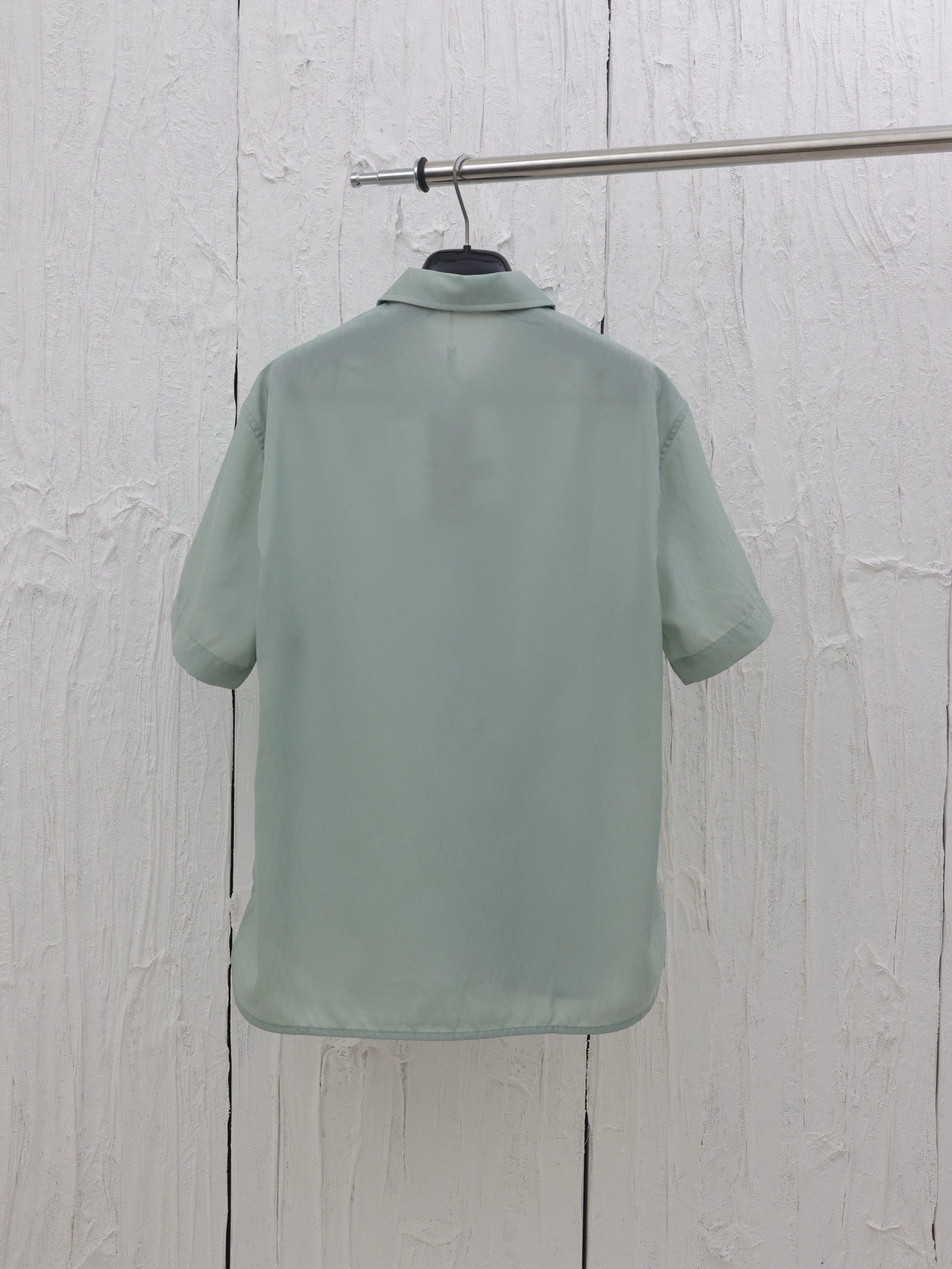 Ensemble Chemise à manches courtes CD Oblique Jacquard de soie et coton vert