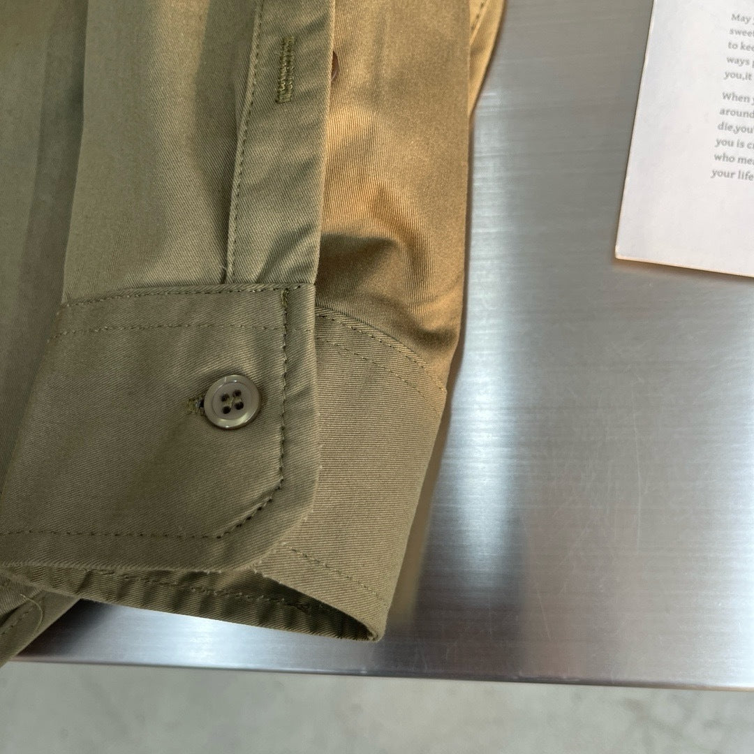 Chemise Loew en coton kaki 10/10