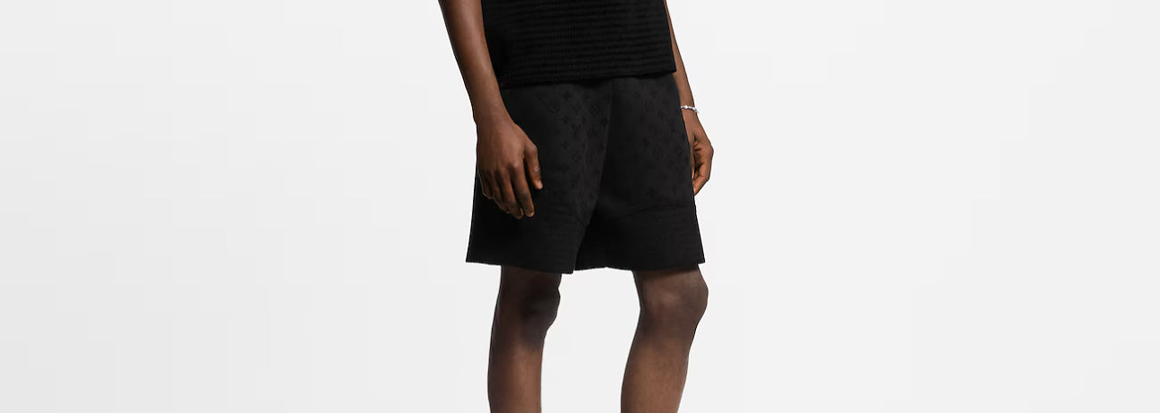 Short en maille à motif jacquard