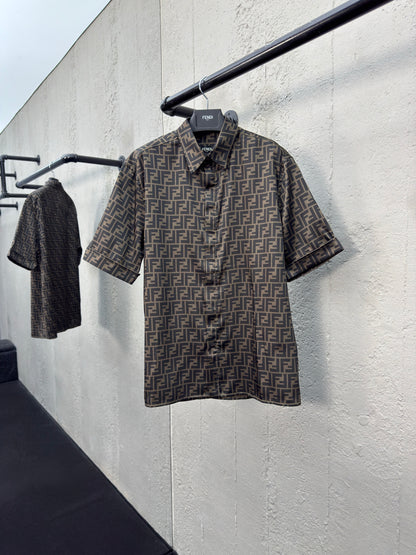 Chemise soie marron FF