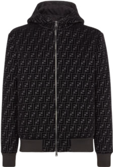 Blouson Sweat-shirt en jersey noir FF 10/10