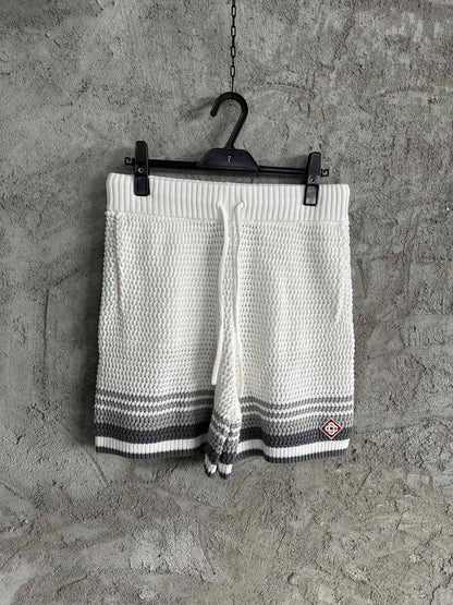 Ensemble casa B côtelé manches courtes grey crochet