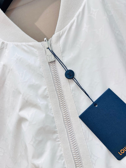 Bomber léger réversible Monogram blanc lv