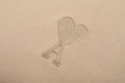 T-shirt Marron à petit logo ami de cœur marron