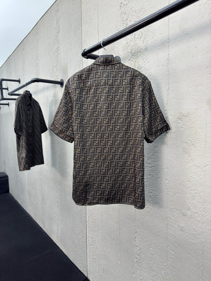 Chemise soie marron FF