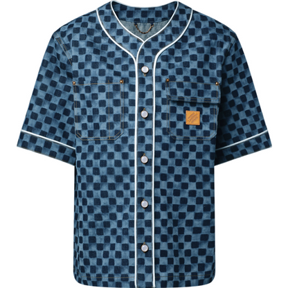 Maillot de baseball Damier en denim lv
