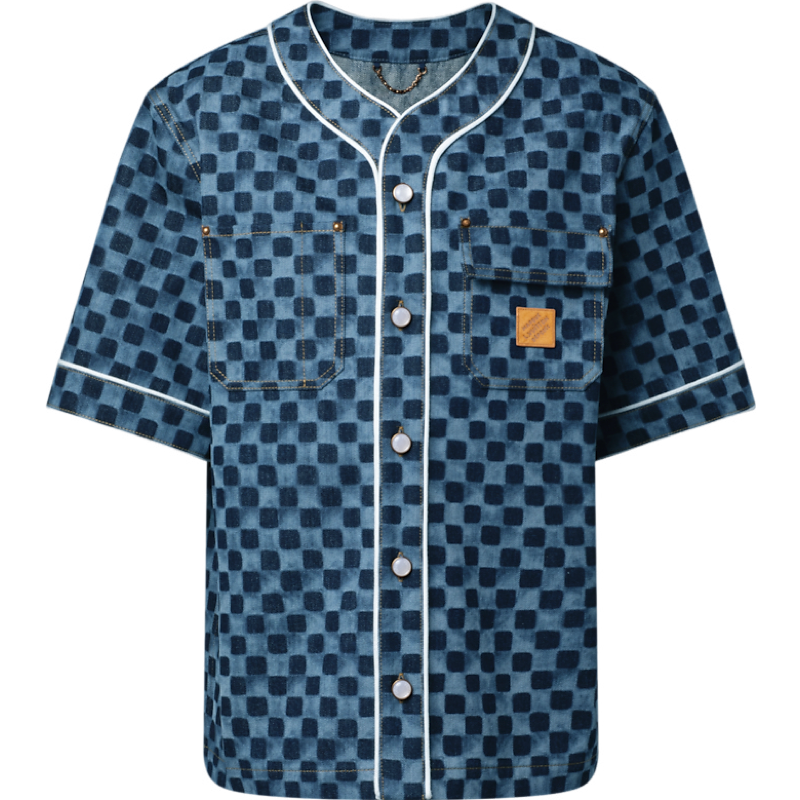 Maillot de baseball Damier en denim lv