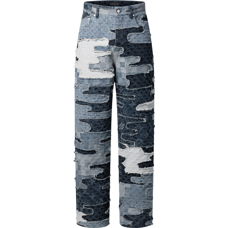 Pantalon droit Monogram en denim lv