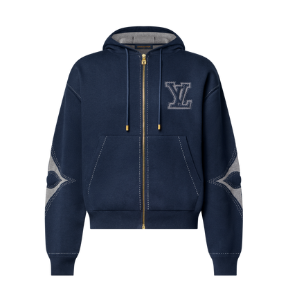 Sweat capuche motif Zippee Intarsia Lv 10/10 📦⚡️🚚 bleu nuit
