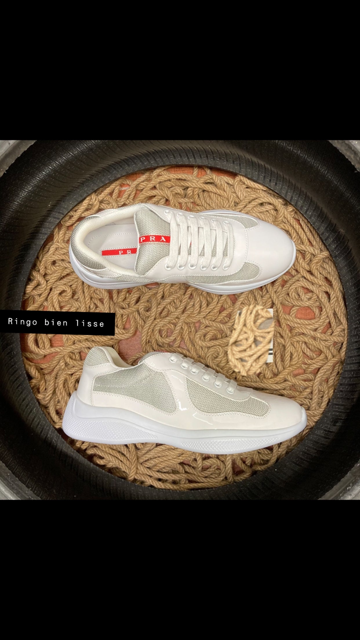 Sneakers Prd America ´ s Cup  tissu bike lisse white