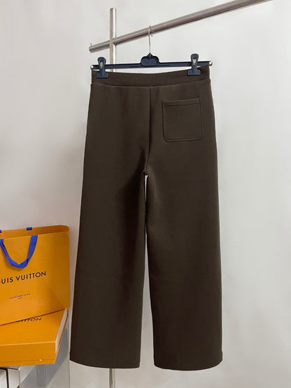 Pantalon élastique brodé en coton