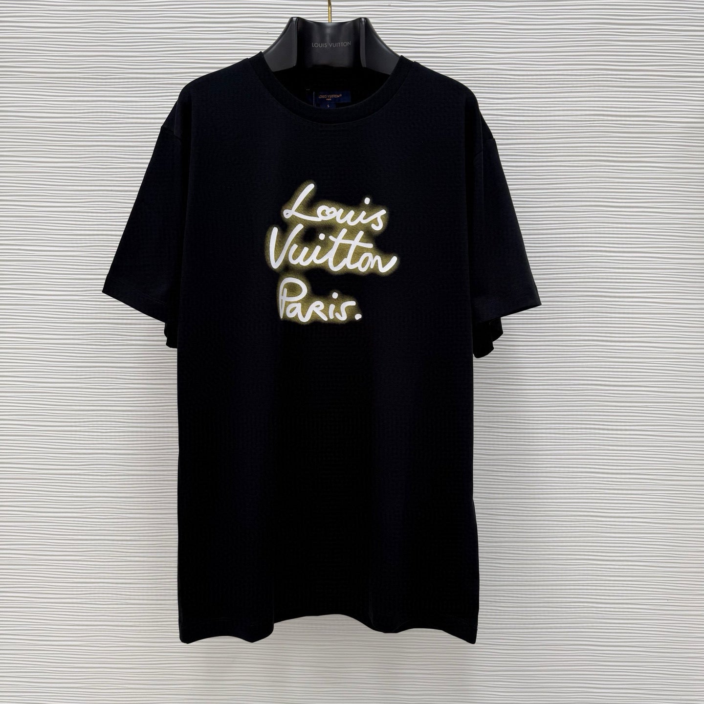 Tee-shirt à signature effet néon lv femme