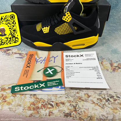 AJ4 Jordan 4 Retro black yellow 1:1 STOCK