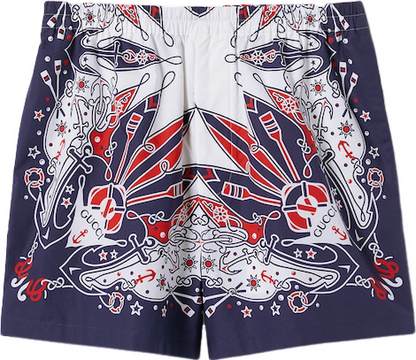 SHORT GG BANDANA PRINT COTTON SHIRT