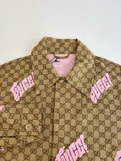 Veste en toile en mélange de lin avec broderie GG