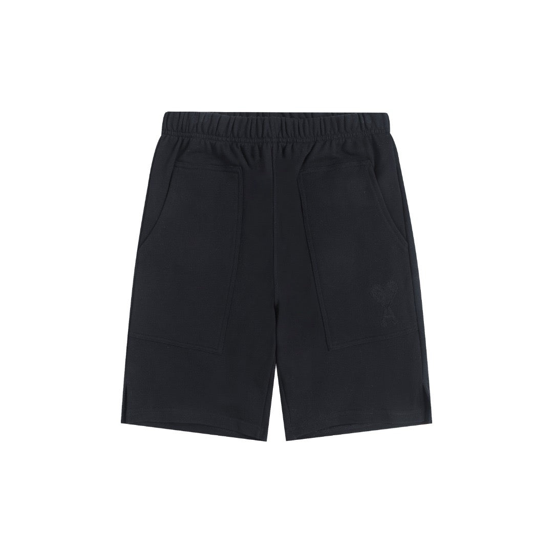 Short noir à petit logo ami de cœur noir