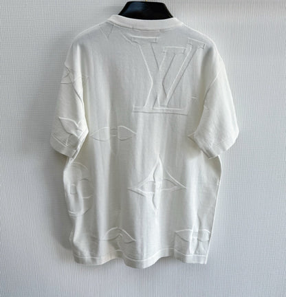 TEE shirt brodé Monogram en coton lv