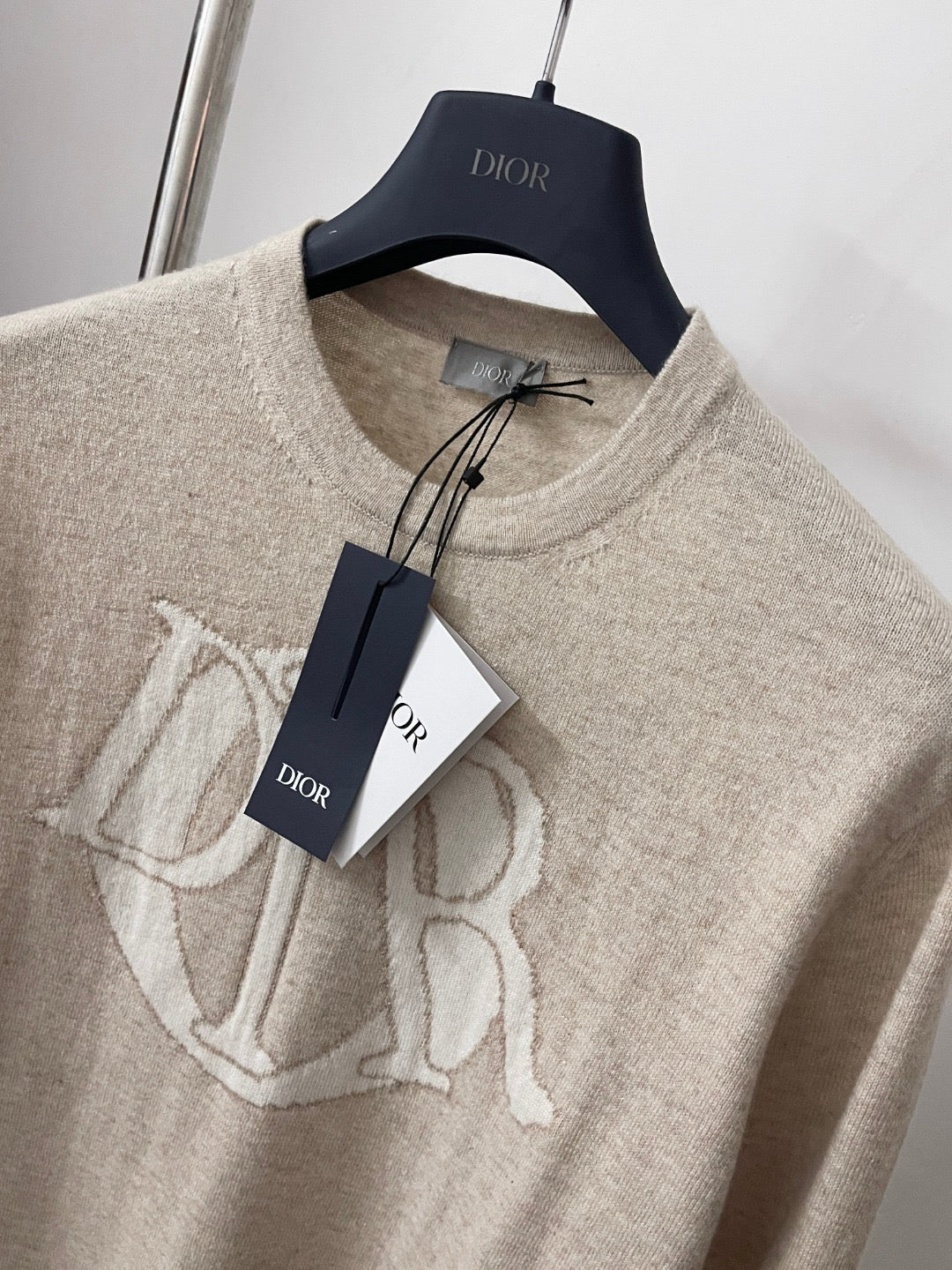 CD Charm Jersey De Laine Et Cachemire Beige