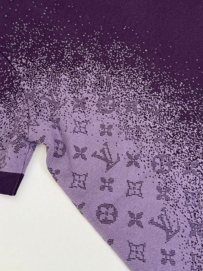 T-shirt Purple lv maille jacquard Monogram