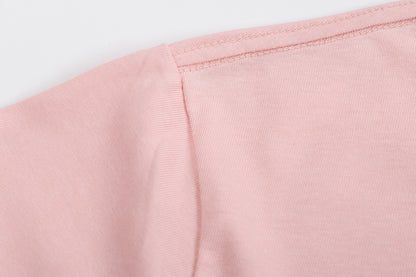 T-shirt rose à logo ami de cœur rose