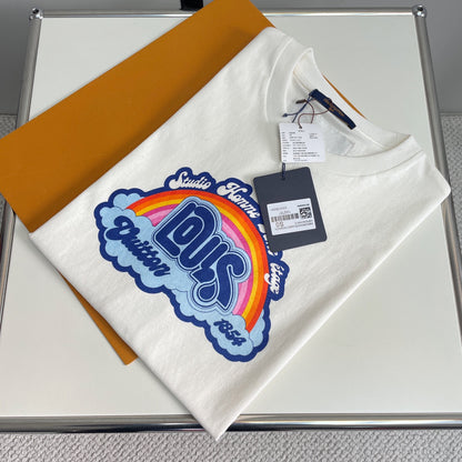 Tee-shirt  Lv Rainbow Printed T-shirt