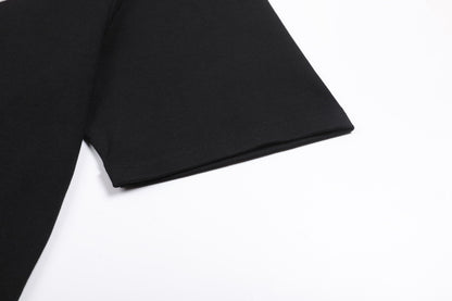 T-shirt noir à logo ami de cœur rouge