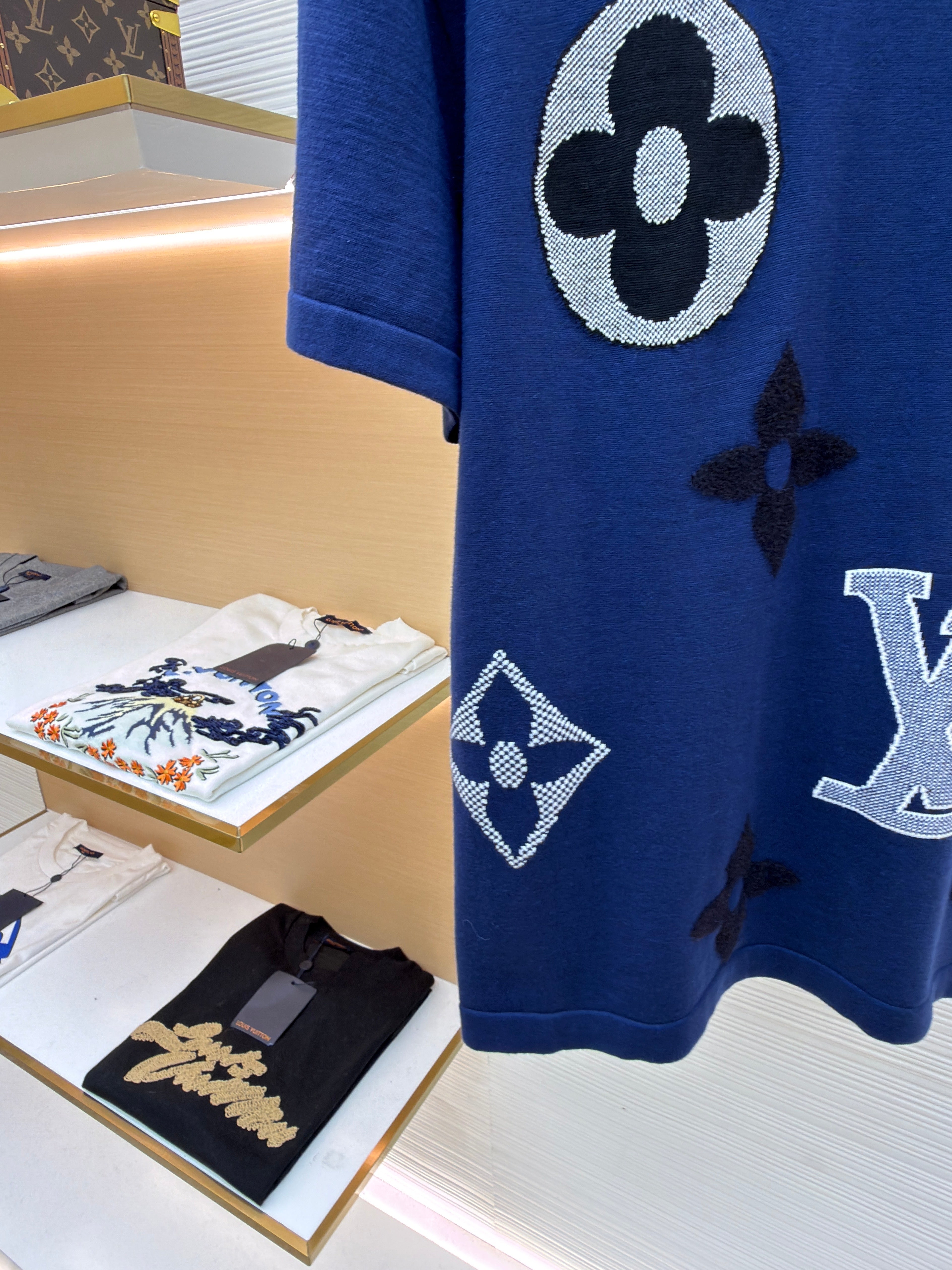 Tee shirt Monogram maille à col rond 10/10